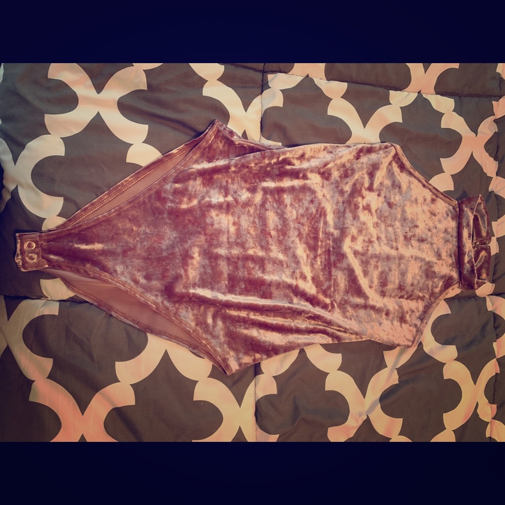 One piece velvet tank